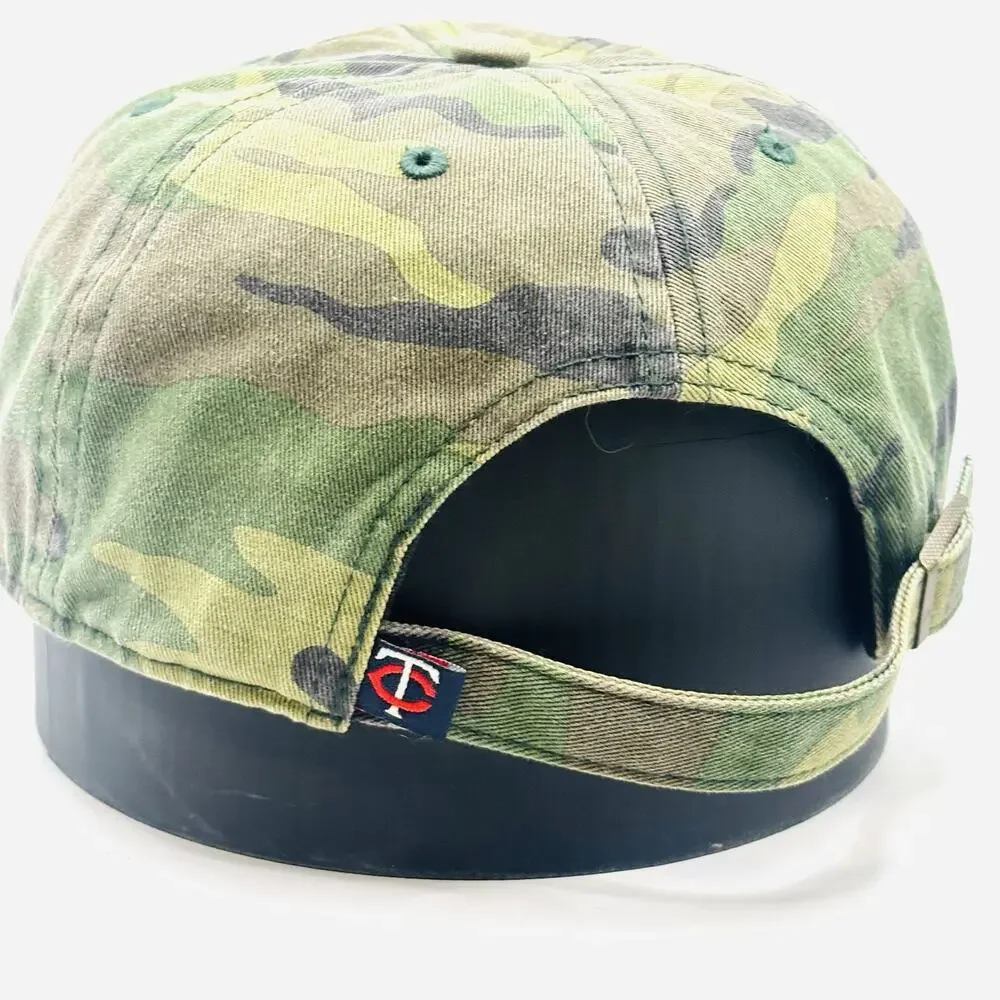 Minnesota Twins Hat Cap Men’s Green Camo MLB Baseball Strapback 47 Brand - Picture 4 of 8